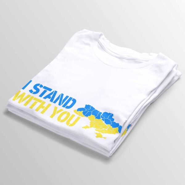 I stand with you valge Ukraina t-särk meestele ja naistele