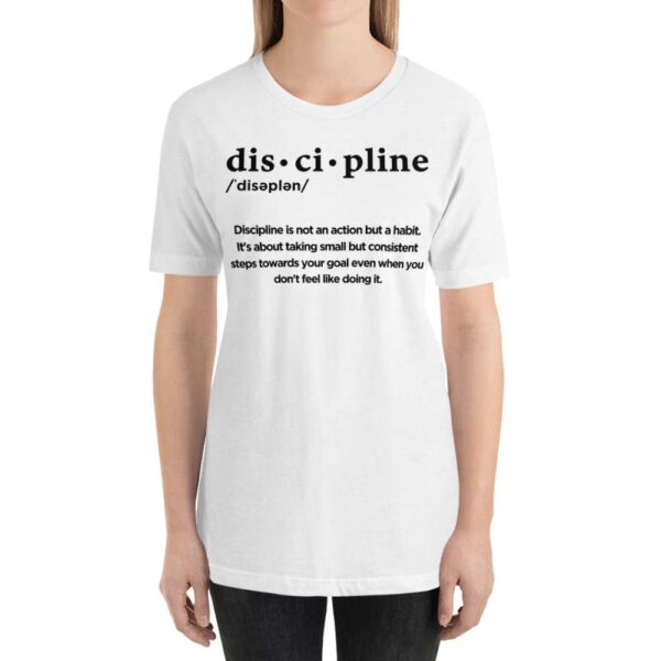 t-särk discipline unisex valge t-särk