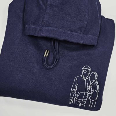 Oma pildist joontikandiga pusa, Unisex kapuutsiga pusa Heavy Hoody