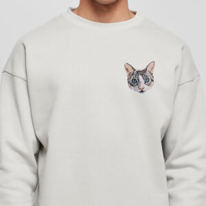 Lemmiklooma tikandiga pusa, Unisex pusa ilma kapuutsita Sweat Crewneck